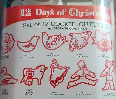 Westwood  12 Days Of Christmas Set Of 12 Cookie Cutters Vintage • $13.85