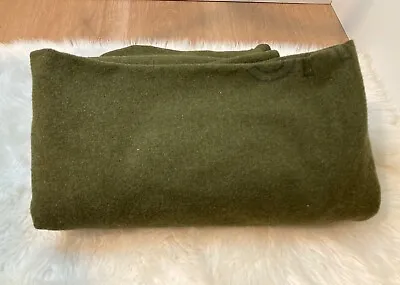 Vintage WWII US Army Rock River Field Wool Field  Blanket W Orig Tag 78 X64  • $59.99