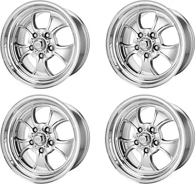 Set 4 American Racing Vintage VN450 Hopster 17x8 5x4.5 Polished Wheels 17  0mm • $2172