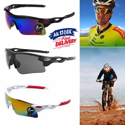 Men's Cycling Bike Glasses Sunglasses Outdoor Sports Eyewear Driving Polarized • $10.55