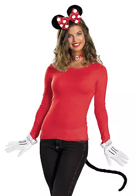 Minnie Mouse Kit Red Adult Costume Ears Tail Gloves Choker Disguise • $22.95