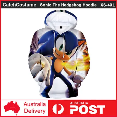 $22.66 • Buy Sonic Hoodie Sweater 3D Printed Sweatshirt Pullover Jumper Jacket Coat Unisex