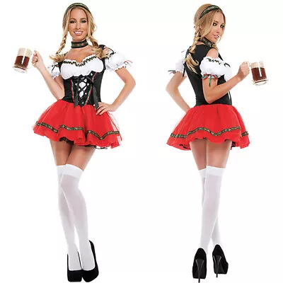 German Oktoberfest Cosplay Costume Festival Maid Uniform Dress Halloween Party • $24.69