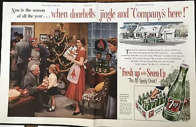 1954 Christmas Party  7UP Print Ad • $14.99