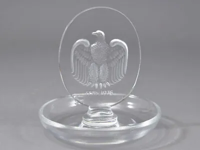 Lalique Crystal American Bicentennial Crystal Eagle Ring Dish French Vintage • $95