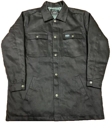 Original Dga Og Chicano Lowrider Black Denim Jacket Gray Paisley Lining    • $124.95