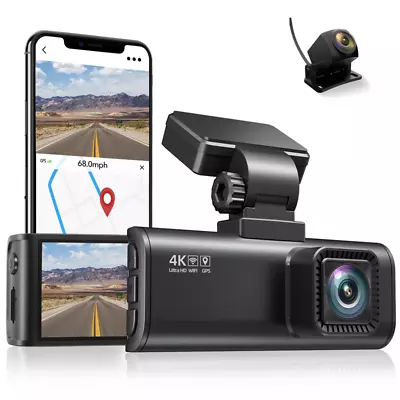 REDTIGER 4K Dash Cam Wifi With Parking Monitoring Front And Rear Dash Camera • $159.99