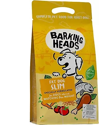 £18.98 • Buy Barking Heads Fat Dog Slim Dry Adult Dogs Food Low Fat & High Fibre 2 / 12 Kg