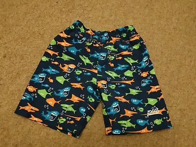 Zoggs Baby Boy Navy Blue Shark Swim Shorts • £3