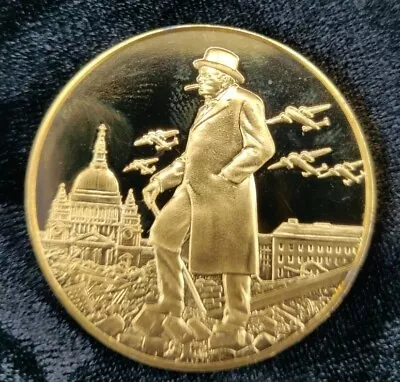 £25 • Buy 1974 John Pinches Churchill Centenary Trust  26g Medals - The Blitz [ref-1]
