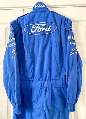Ford Wrc Sparco Mechanics Overalls Suit Race Used Rs Cosworth Large • £139.99