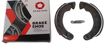 Ukscooters LAMBRETTA BRAKE SHOES FRONT OR REAR GP MAKINO WITH FREE SPRING  • £16.45