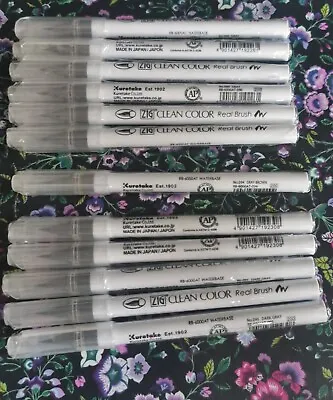 £11 • Buy Kuretake Watercolour Brush Pens X12 Dark Tones Grey Brown RRP£32 Outline Detail 