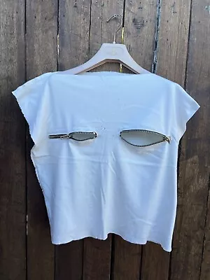 Vintage Vivienne WESTWOOD ANGLOMANIA White Tit Zip  T Shirt Rare • $97.51