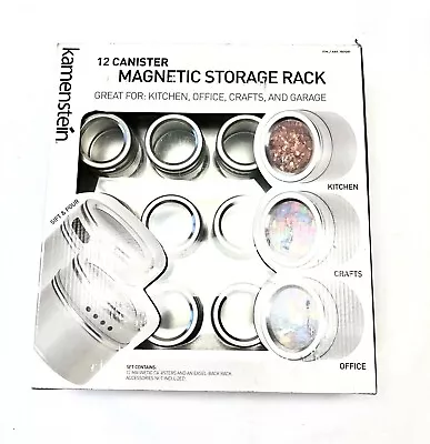 Spice Rack 12 Canister Magnetic Office Garage Craft Storage Rack Kamenstein • $24.99