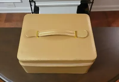 Vintage Estee Lauder Cosmetics Travel Case (hard Box) Gold See Description.  • $10