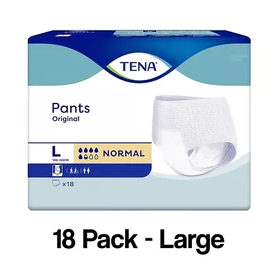 Tena Pants Normal Original Large Adult Nappies Incontinence Pants Pack Of 18 • £10.97