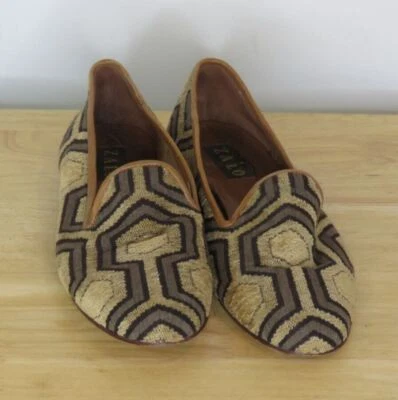 $29.95 • Buy ZALO Women's Size 9.5 M Tapestry Shoes Geometric Slippers Loafers Made In Spain
