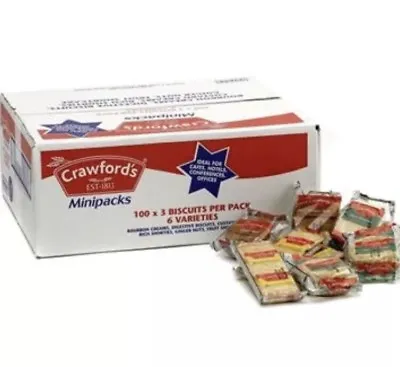 £23.95 • Buy Crawfords Mini Packs 100 Biscuits - 3 Biscuits Per Pack, 6 Varieties
