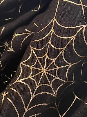💠Halloween Spider Web Black Orange Foil Infinity Loop Scarf COLLECTION 18 • $14.99