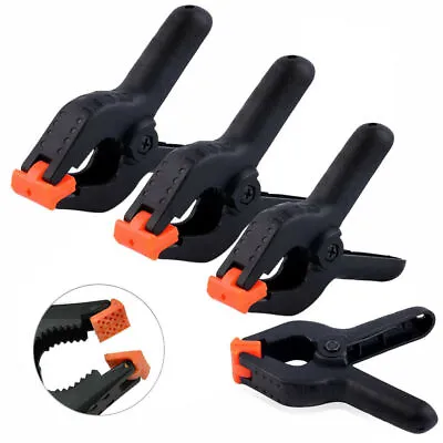 6/24Pcs 2  3  4  6  Heavy Duty Plastic Spring Clamps Tips Tool Woodworking Clip • $8.72