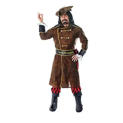 Men's Captain John Longfellow Stag Do Birthday Funny Novelty Pirate Costume • £42.71