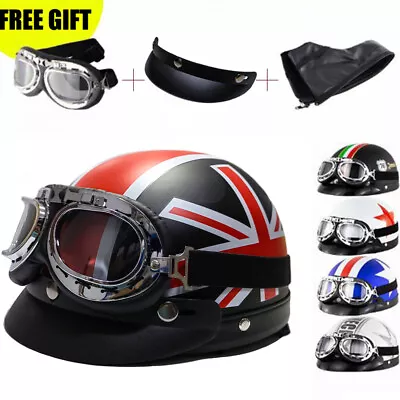 New Motorcycle Helmet Fashion Vintage Half Helmet Electric Vehicle Helmet Unisex • $35.96