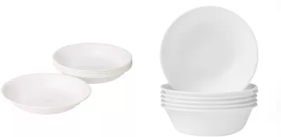 CORELLE 1117151 Livingware Pasta Bowl Set (6-Piece Set) Winter Frost White-Au • $94.75