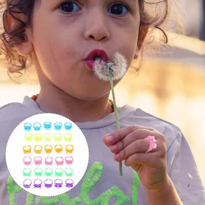 100 Plastic Rings For Kids - Assorted Colors - Cute Open Finger Jewelry • £9.15