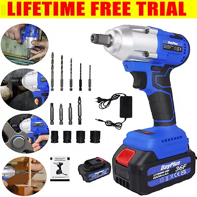Cordless Electric Impact Wrench Gun 1/2'' High Power Driver With Li-ion Battery • $30.06