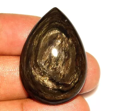 45.ct Natural Rainbow Obsidian Eye Pear Cabochon Jewelry Making Gemstone At=08 • $13.72