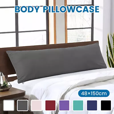 LINENOVA Luxury 2000TC Soft Body Pillow Case Full Long Pillow Case Slip 48x150cm • $15.99