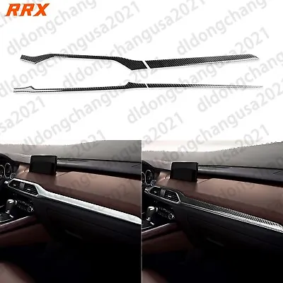 Real Carbon Fiber Interior Dashboard Panel Cover Strips For Mazda CX-9 CX9 16-23 • $15.99