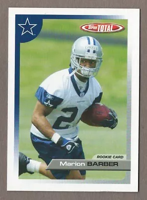 MARION BARBER 2005 Topps Total RC #540 Rookie Paper Base Card Dallas Cowboys III • $2