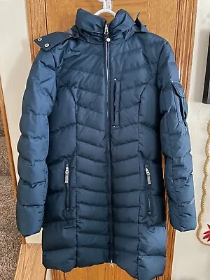 Eddie Bauer EB550 Womens Goose Down Parka Medium Long Coat Full • $90