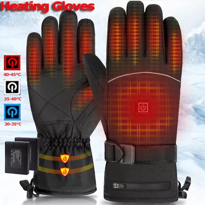 $45.99 • Buy 3 Levels Heated Gloves Motorcycle Hand Warm W/ Rechargeable Battery Liners Glove
