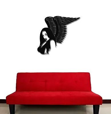 Wall Stickers Vinyl Decal Gothic Beautiful Woman With Wings Ig549 • $49.06