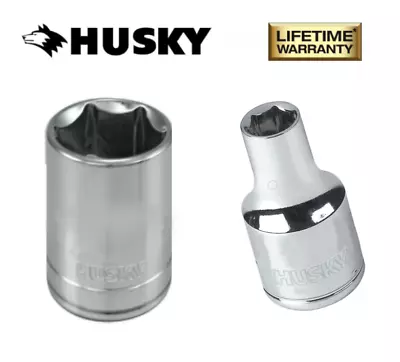 New Husky Socket  1/2  Drive  6 Point  Shallow/Standard SAE Or MM Any Size • $6.95