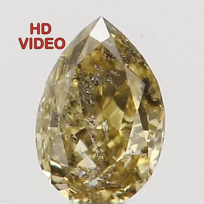 Natural Loose Diamond Pear Yellow Color I2 Clarity 3.60 MM 0.12 Ct N7257 • $41