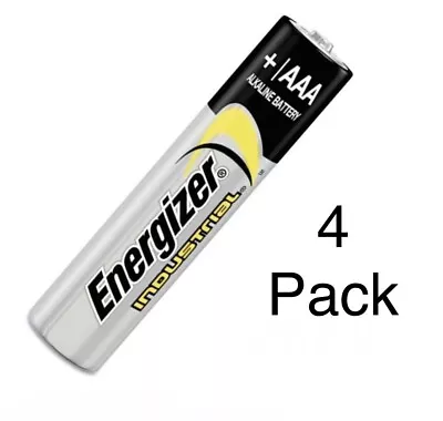 Energizer Industrial Alkaline AAA Batteries 4 Pack • $5.99