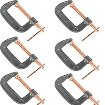 6pc 3  C-Clamps Heavy Duty Steel • $29.50