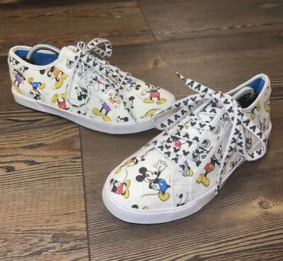 Disney Parks Mickey Mouse White Sneakers Shoes Women’s Size 8 US • $27.87