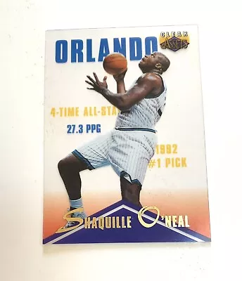 1996 Classic Clear Assets Shaquille O'Neal Card #1 Orlando Magic • $1.50