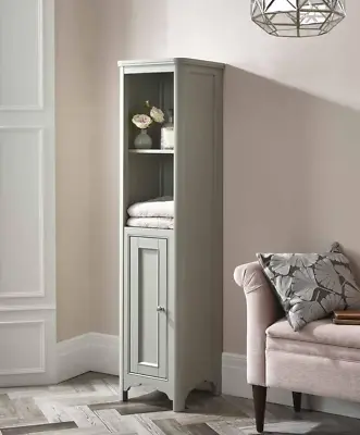 Laura Ashley Langham Tall Boy Steel Grey Bathroom Cabinet • £225