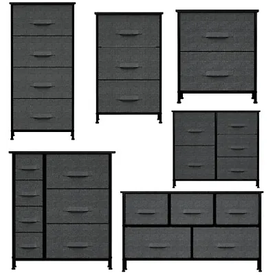 $54.99 • Buy Large Bedroom Storage Dresser Tower Shelf Organizer BinsCabinet Fabric Drawers