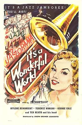MYLENE DEMONGEOT/TED HEATH Original 1956 Movie Poster IT'S A WONDERFUL WORLD • $215.99