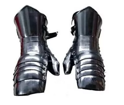 Medieval Gauntlet SCA Milanese Gauntlets 16G Steel Mitten Gauntlet LARP • $99.89