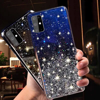 $5.05 • Buy For Samsung S21 Ultra S20 FE A32 A52 A72 A71 Glitter Bling Star Soft Case Cover