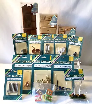 Lot Of  Mini Dreams Dollhouse Doll House Furniture & Accessories 14 Pieces  • $45