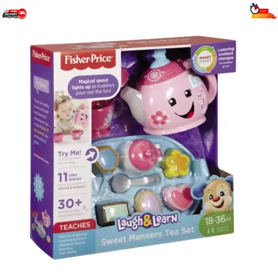 Fisher-Price Laugh & Learn Sweet Manners Tea Set Wonderful Toy 30+ Songs Teaches • $28.98